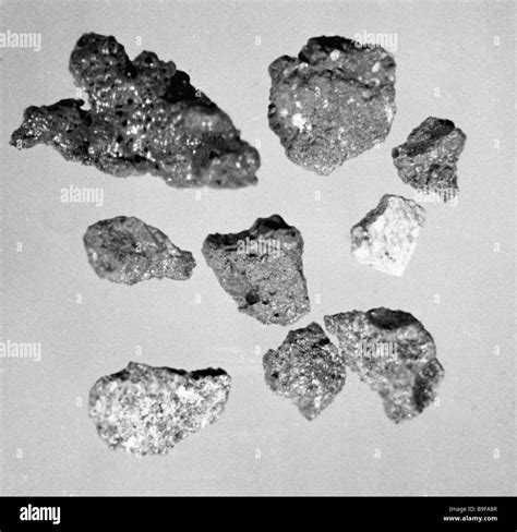 Particles of rock in the composition of lunar regolith Stock Photo - Alamy