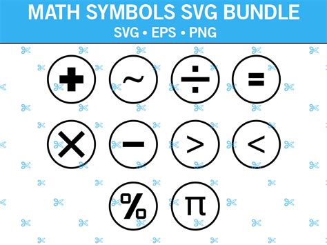 Math Symbols SVG Bundle, Student Svg, Learning Svg, Symbols Svg, School Svg, Teachers File Svg ...