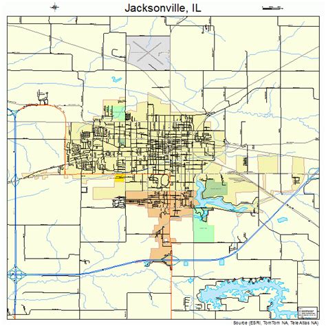 Jacksonville Illinois Street Map 1738115