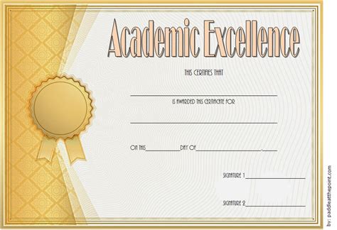 Academic Excellence Certificate - 7+ Template Ideas