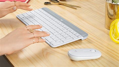 Logitech MK470 Slim Wireless Keyboard & Mouse - White | Harvey Norman New Zealand