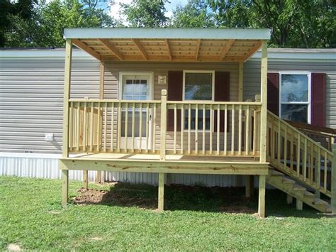 Pin by Misty Sanders on Mobile home deck | Mobile home porch, Home porch, Building a porch