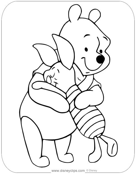 Winnie the Pooh & Piglet Coloring Pages | Disneyclips.com