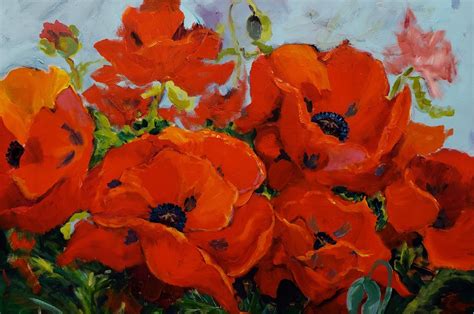 Poppies Acrylic on canvas 48 x36 | Oil painting abstract, Painting, Cold wax painting