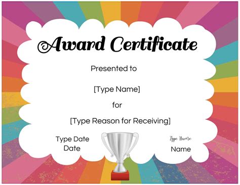 Free Custom Certificates for Kids | Customize Online & Print at Home