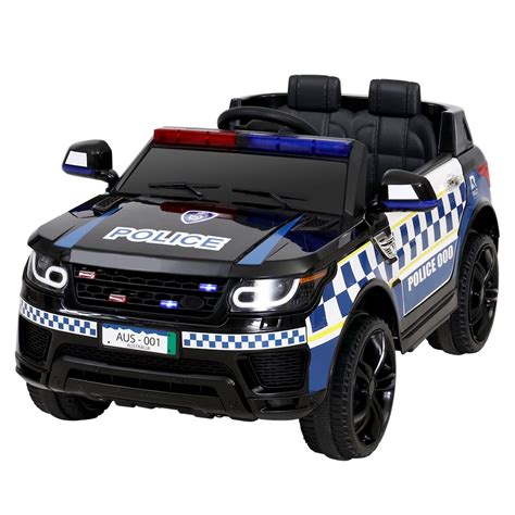 Police Patrol Kids Ride On Car Range Rover Inspired Black | Ride on Toys Kids