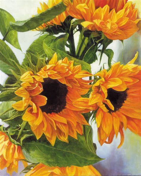 sunflower paintings | Sunflowers, oil painting on board 8in x 10 in. Sunflower Drawing ...