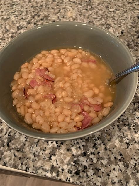 No Soak Instant Pot Navy Beans and Ham