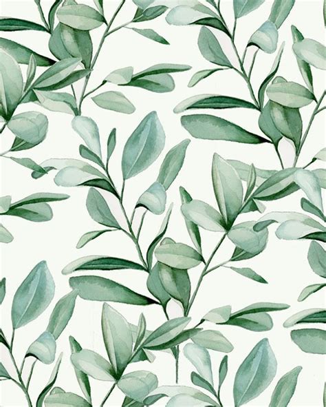 watercolor pattern // watercolor // eucalyptus // watercolor leaves // iphone background ...