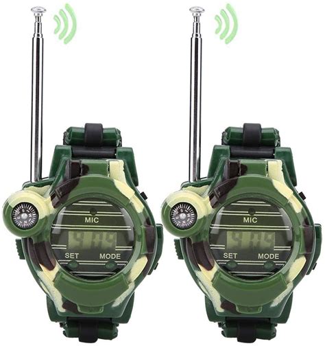 Kids Walkie Talkie Watches, 2 Pcs Children Simulation Military Watch Walkie Talkies Outdoor ...