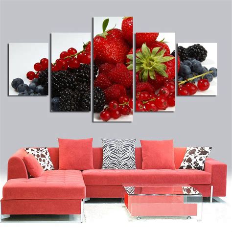 Fruit Food 20 – Nature 5 Panel Canvas Art Wall Decor – Canvas Storm