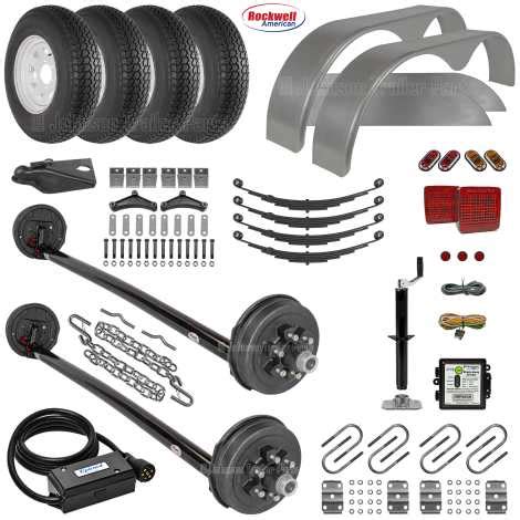 Tandem Drop Axle Trailer Parts Kit - 10.4k Capacity - Johnson Trailer Parts