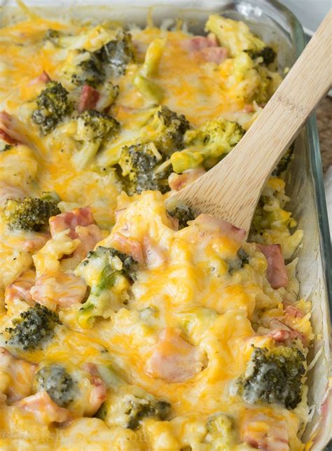 Cheesy Leftover Ham and Rice Casserole | I Wash You Dry