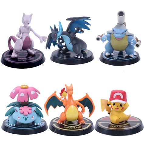 Buy 6Pcs/Set Anime Pokemon Mewtwo Blastoise Mega Charizard X Venusaur Mega Charizard Y Pikach ...