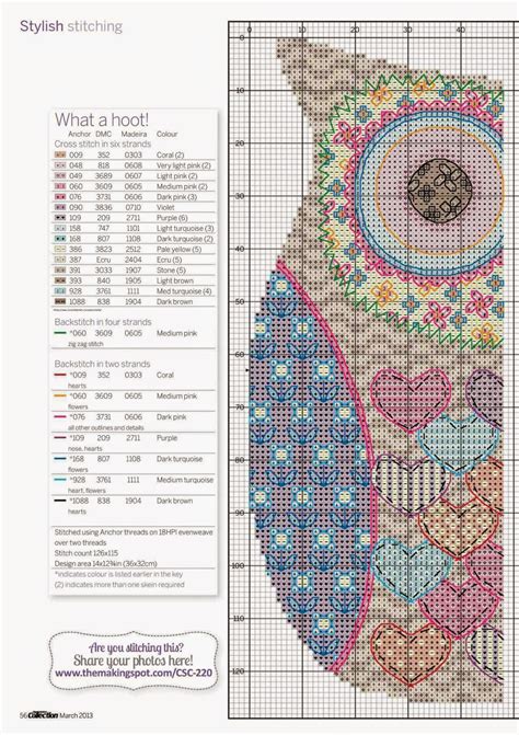 Cross Stitch Mania: Free Owl Cross Stitch Chart