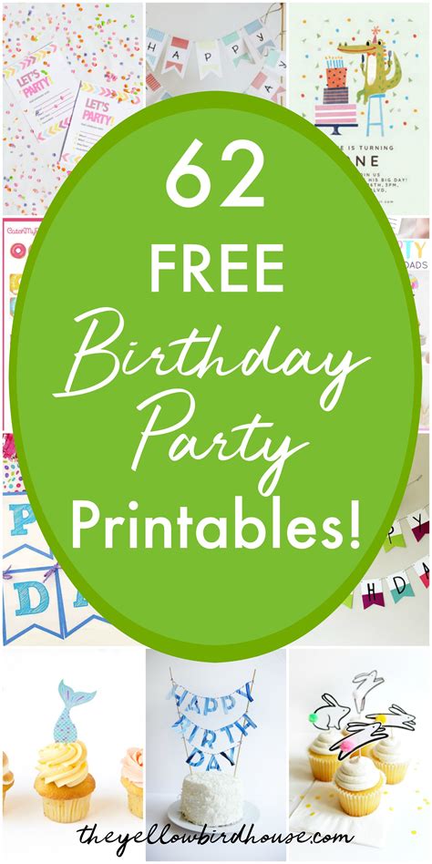 Free Printable Party Decorations - FREE PRINTABLE TEMPLATES