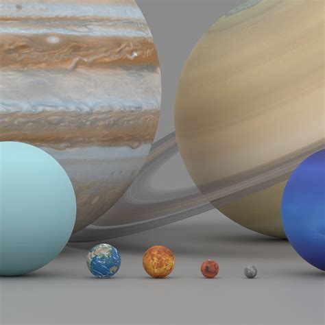 3D model Solar System Planets In Scale VR / AR / low-poly | CGTrader