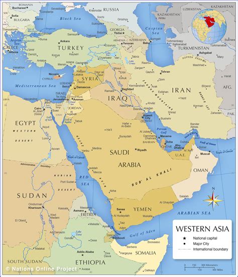 Western Asia Map Countries - Anetta Mathilda