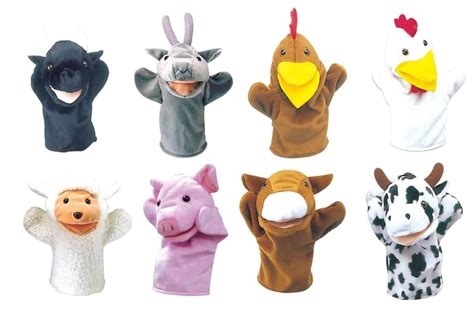 Farm Animal Hand Puppets Set of 8 | Learning 4 Kids