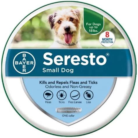 Seresto 8 Month Flea & Tick Prevention Collar for Small Dogs, Under 18-lb