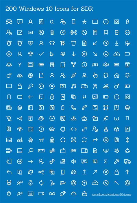 200 Free Icons for Windows 10 Apps - Super Dev Resources