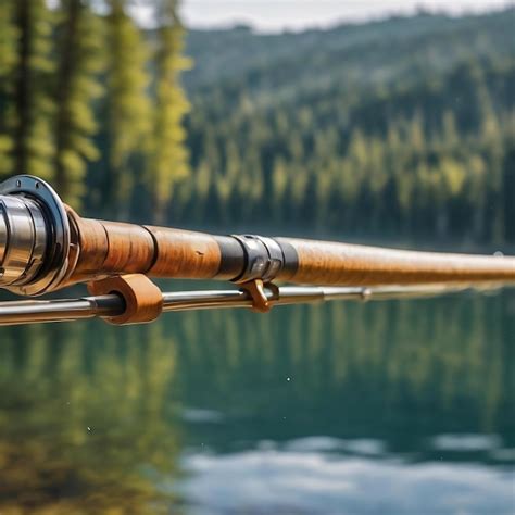 Premium Photo | Fishing rod on a blurred background of the lake