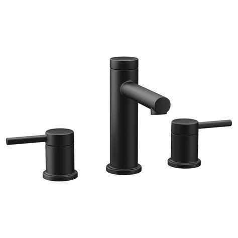 Moen Align Matte Black 2-Handle Widespread Commercial Bathroom Sink Faucet at Lowes.com