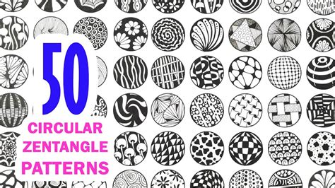 50 zentangle patterns 🌸 50 doodle patterns 🌸 50 patrones mandalas 🌸 50 zentangle patterns circle ...