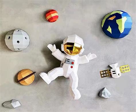 Buy AceRevolution Astronaut Paper Craft,Solar System Planets Paper Craft,Astronaut Origami Kit ...