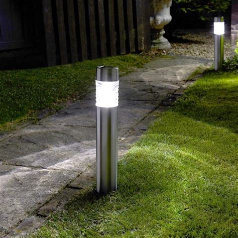 Solar Bollard Lights With 10 Lumen Super Bright White LED Bulbs