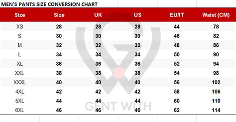 Men's Size Conversion Chart - Convert US to EU, UK Size | GentWith