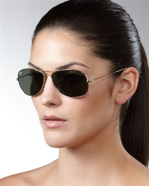 Lyst - Ray-Ban Aviator Sunglasses in Metallic