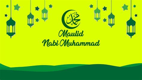 Maulid Nabi Muhammad Banner Background. Islamic background green. 11946159 Vector Art at Vecteezy