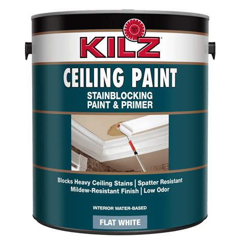 KILZ Stainblocking Interior Ceiling Paint and Primer in One, Flat White - Walmart.com - Walmart.com