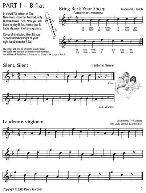 alto recorder sheet music