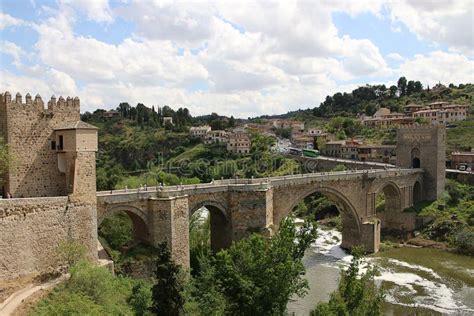 Toledo. Spain. San Martin S Bridge. Stock Image - Image of place, building: 54005685