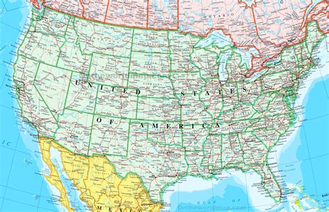 Map of USA with states and cities - Ontheworldmap.com