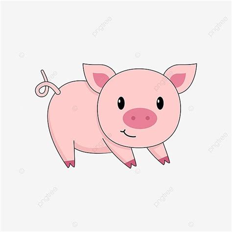 Pink Pigs Vector PNG Images, Pig Clipart Pink Cartoon Cute Pig Material Clipart, Cartoon Pig ...