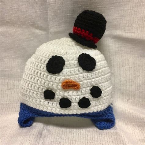 Snowman Hat Crochet Snowman Winter Hat Holiday Hats for Children Adult Snowman Hat Funny Winter ...