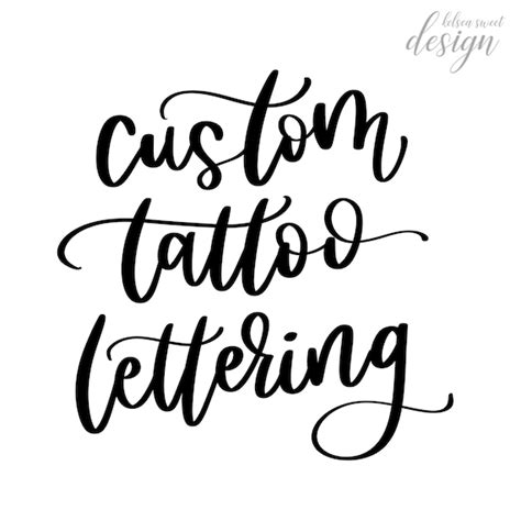 CUSTOM Tattoo Lettering Calligraphy Tattoo Monogram Tattoo | Etsy