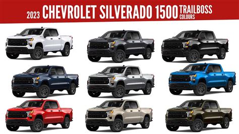 2023 Chevrolet Silverado Exterior Colors