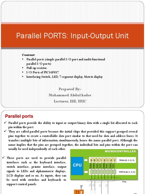 Input Output Ports | PDF | Switch | Electronics