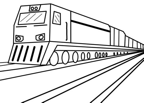 Printable Passenger Train Coloring Page - Free Printable Coloring Pages for Kids