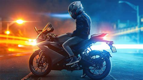 1920x1080 Biker On Road Lights 4k Laptop Full HD 1080P ,HD 4k Wallpapers,Images,Backgrounds ...