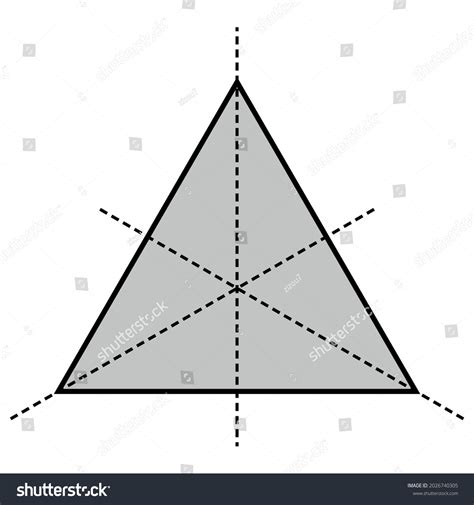 Three Lines Symmetry Equilateral Triangle Stock Vector (Royalty Free) 2026740305 | Shutterstock