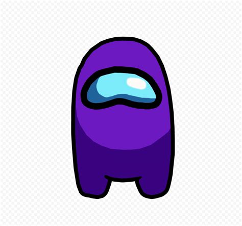 HD Purple Among Us Crewmate Character Front View PNG | Citypng