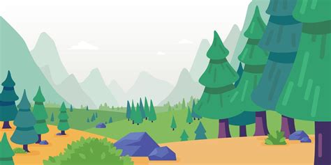 Background Forest Cartoon Countryside Woods Landscape 8161959 Vector Art at Vecteezy