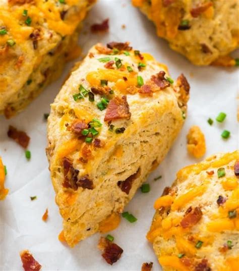 Savory Scones with Bacon Cheddar and Chive