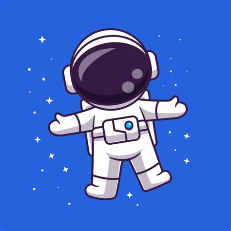 Astronaut Floating Clip Art Stock