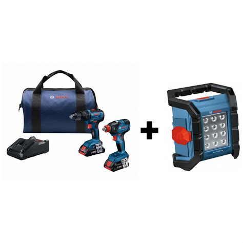 BOSCH, 18 V Volt, 2 Tools, Cordless Tool Combination Kit - 384YH2|GXL18V-233B25 + GLI18V-1200CN ...